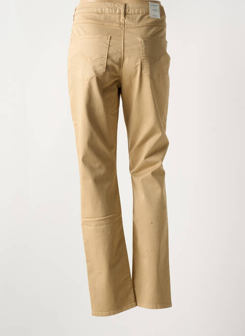Pantalon slim tissage popeline taille normale beige KANOPE femme