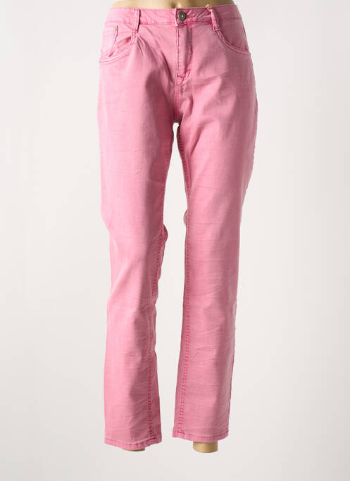 Jeans coupe slim stretch taille normale rose CREAM femme