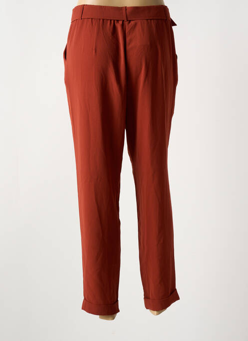 Pantalon droit coupe carotte taille normale marron ANDAM femme
