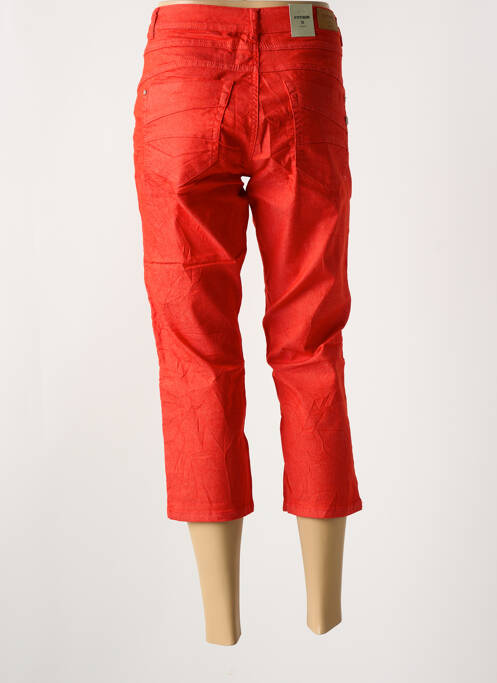 Pantacourt stretch taille normale rouge CREAM femme