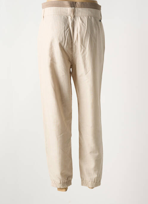 Pantalon droit beige FREE-MAILLE pour femme
