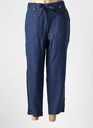 Pantalon 7/8 taille élastique taille normale bleu JULIE GUERLANDE femme