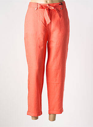 Pantalon 7/8 taille élastique taille normale orange JULIE GUERLANDE femme