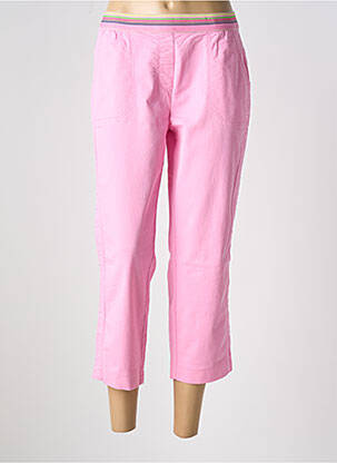 Pantacourt coupe droite taille normale rose clair TONI femme