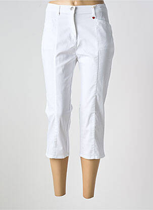 Pantacourt taille haute taille haute blanc TONI femme