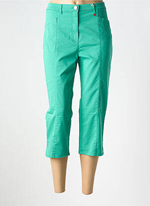 Pantacourt taille haute taille haute vert TONI femme