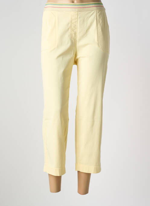 Pantacourt jaune TONI pour femme
