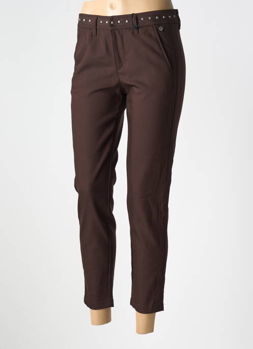 Pantalon chino marron FREEMAN T.PORTER femme