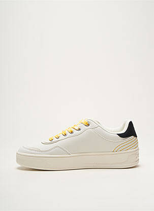 Baskets matière lisse talon plat jusqu'à 3cm blanc DESIGUAL femme