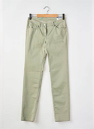 Pantalon slim stretch taille normale vert TONI femme