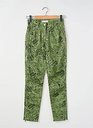 Pantalon droit stretch taille normale vert ANDAM femme