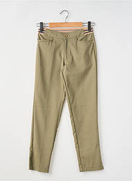 Pantalon 7/8 stretch taille normale vert WALTRON femme