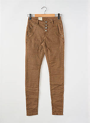 Pantalon droit stretch taille normale marron CREAM femme