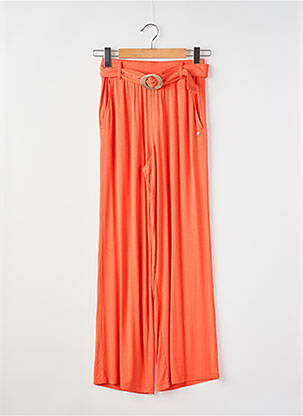 Pantalon droit taille élastique taille normale orange SURKANA femme