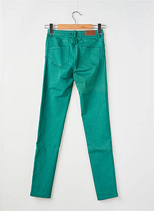Pantalon slim tissage popeline taille normale vert C'EST BEAU LA VIE femme