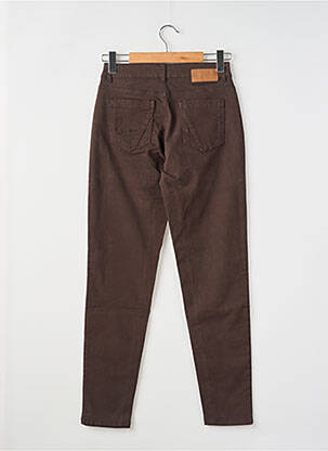 Pantalon slim stretch taille haute marron LOLA ESPELETA femme