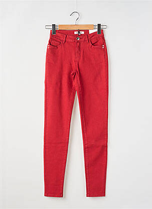 Jeans skinny taille normale taille normale rouge MORGAN femme