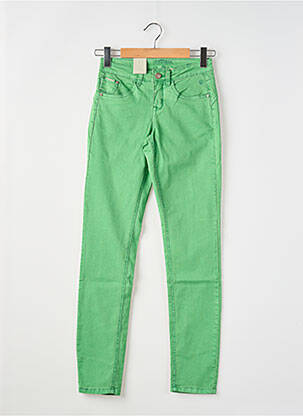 Jeans coupe slim broderie rivets taille normale vert CREAM femme