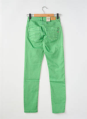 Jeans coupe slim broderie rivets taille normale vert CREAM femme