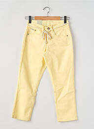 Pantacourt stretch taille normale jaune CREAM femme