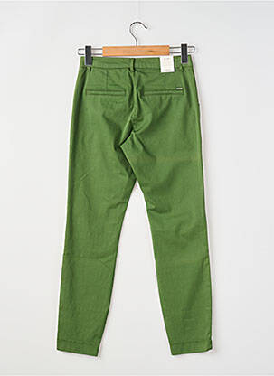 Pantalon chino fermeture zippée sous rabat boutonné taille normale vert KANOPE femme