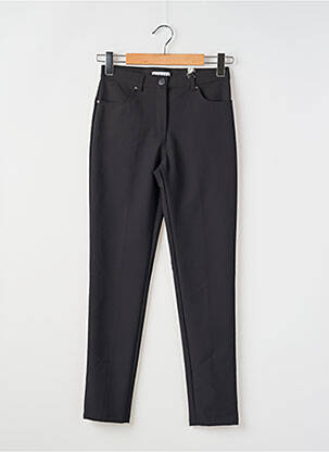 Pantalon droit tissage crêpe taille normale noir NINATI femme