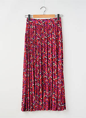 Jupe longue imprimé fantaisie rouge SURKANA femme