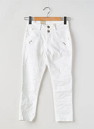 Pantacourt blanc CREAM pour femme