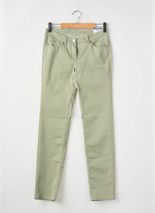Pantalon slim stretch taille normale vert TONI femme