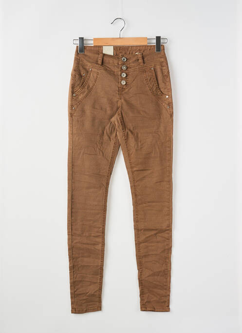 Pantalon droit stretch taille normale marron CREAM femme