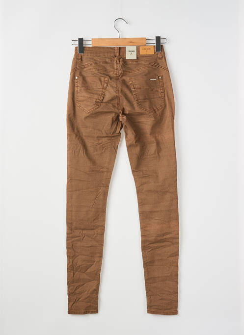 Pantalon droit stretch taille normale marron CREAM femme