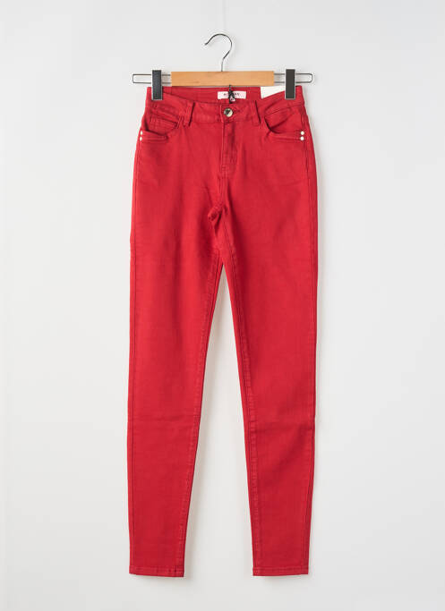 Jeans skinny taille normale taille normale rouge MORGAN femme