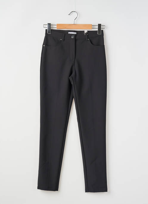 Pantalon droit tissage crêpe taille normale noir NINATI femme