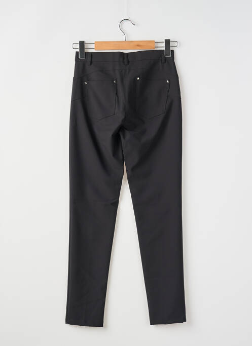 Pantalon droit tissage crêpe taille normale noir NINATI femme
