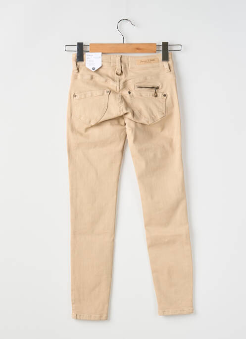 Jeans coupe slim beige FREEMAN T.PORTER pour femme