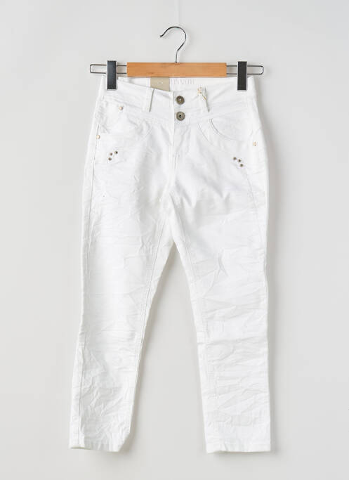 Pantacourt blanc CREAM pour femme