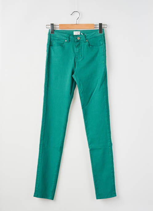 Pantalon slim vert C'EST BEAU LA VIE pour femme