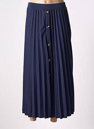 Jupe longue tissage crêpe bleu JOHANNA PARIS femme