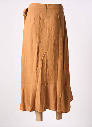 Jupe longue coupe asymétrique marron SURKANA femme