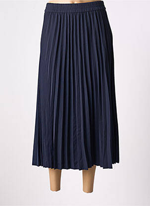 Jupe longue tissage crêpe bleu KAFFE femme