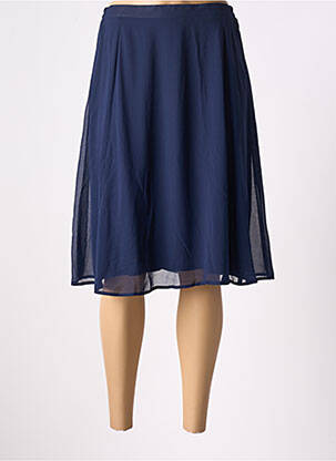 Jupe mi-longue doublure textile bleu GREGORY PAT femme