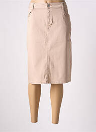 Jupe mi-longue coupe droite beige DIANE LAURY femme