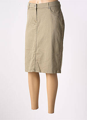 Jupe mi-longue coupe droite vert DIANE LAURY femme
