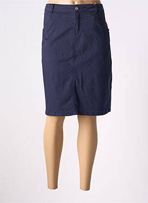 Jupe mi-longue coupe droite bleu CREAM femme