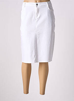 Jupe mi-longue blanc DIANE LAURY pour femme