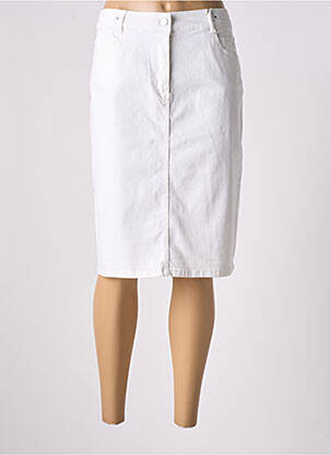 Jupe mi-longue blanc DIANE LAURY pour femme