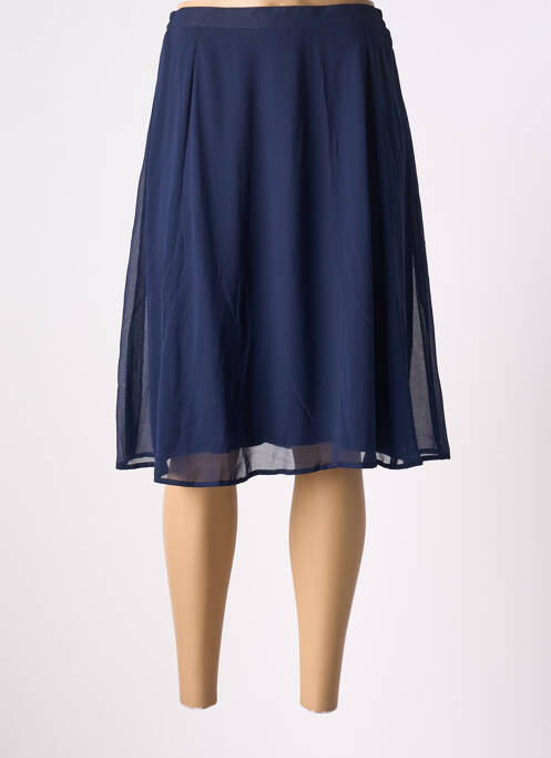 Jupe mi-longue doublure textile bleu GREGORY PAT femme