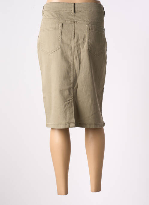 Jupe mi-longue coupe droite vert DIANE LAURY femme