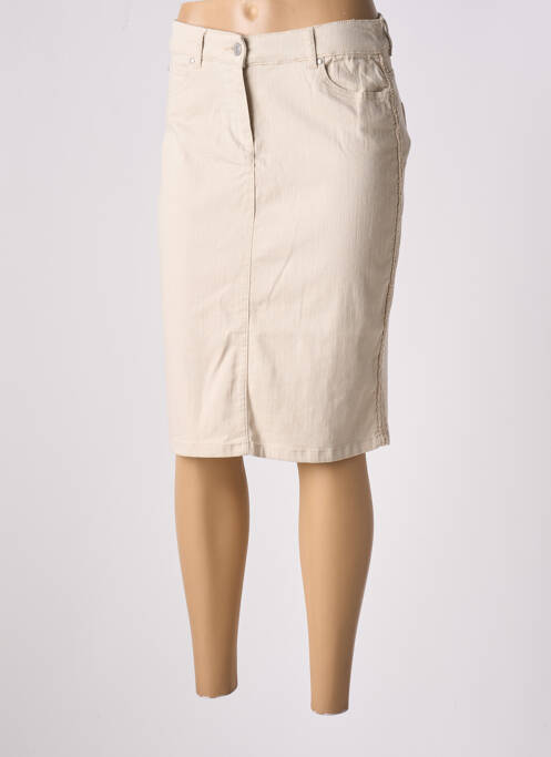 Jupe mi-longue beige DIANE LAURY pour femme