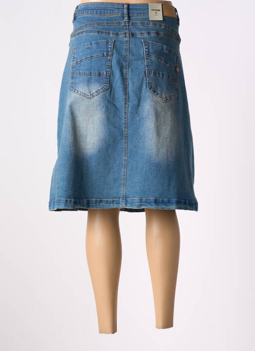Jupe mi-longue bleu CREAM pour femme